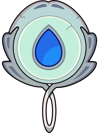 Blue Water Droplet Emblem Illustration