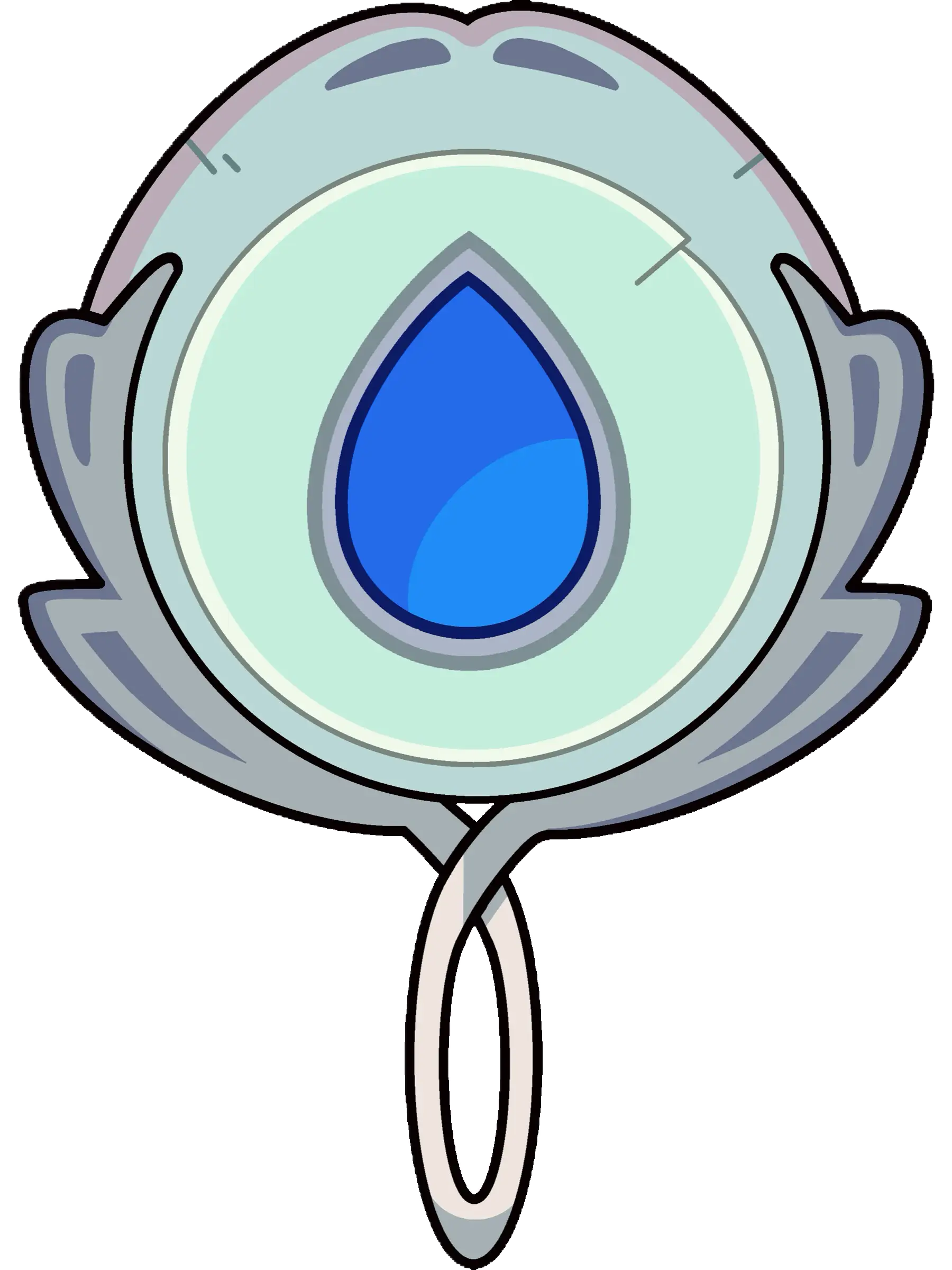 Blue Water Droplet Emblem Illustration