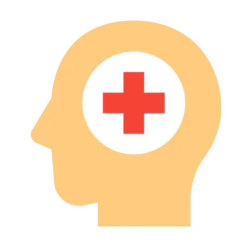 Head with Red Cross Symbol