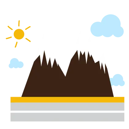Cartoon Mountain Landscape