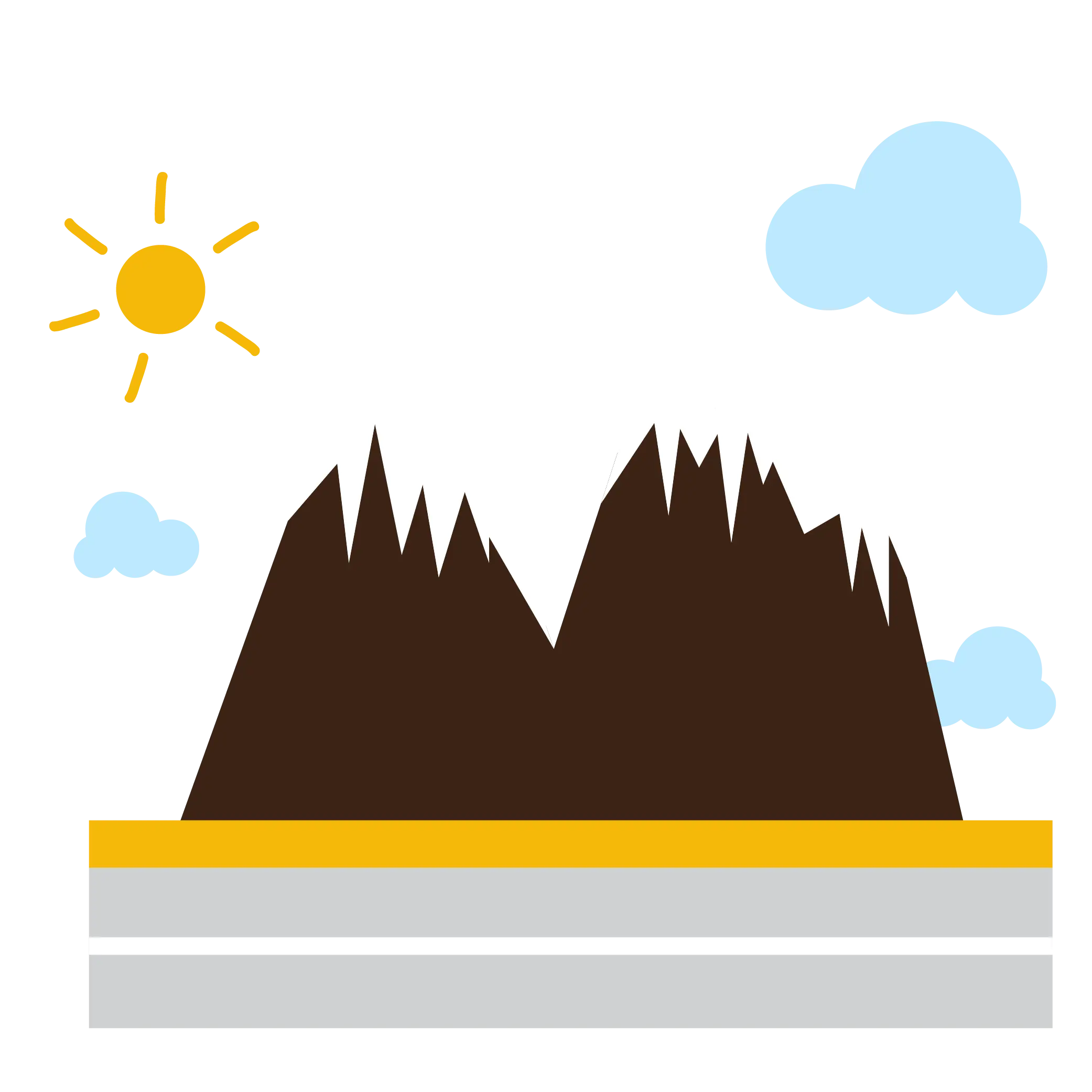Cartoon Mountain Landscape
