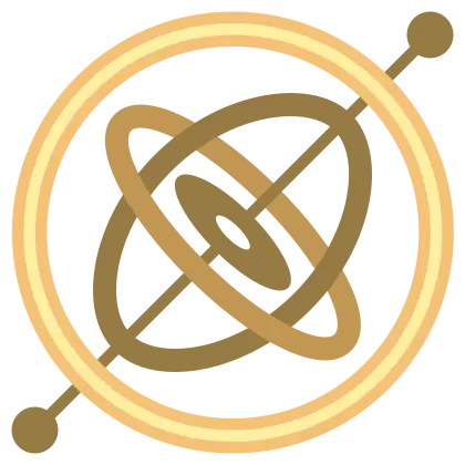 Golden Gyroscope Illustration