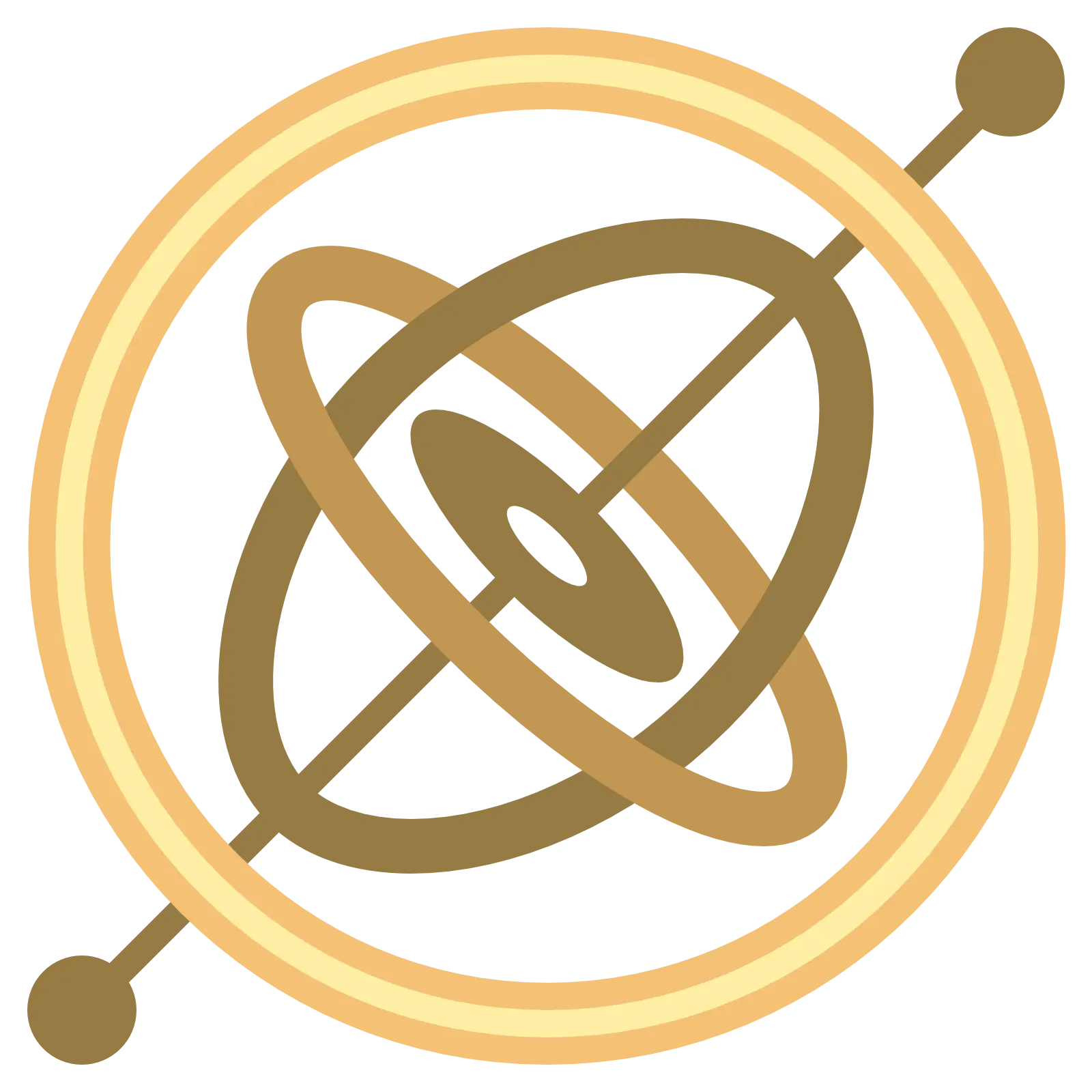 Golden Gyroscope Illustration