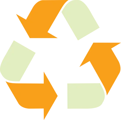 Orange Recycling Symbol for Eco Advocacy