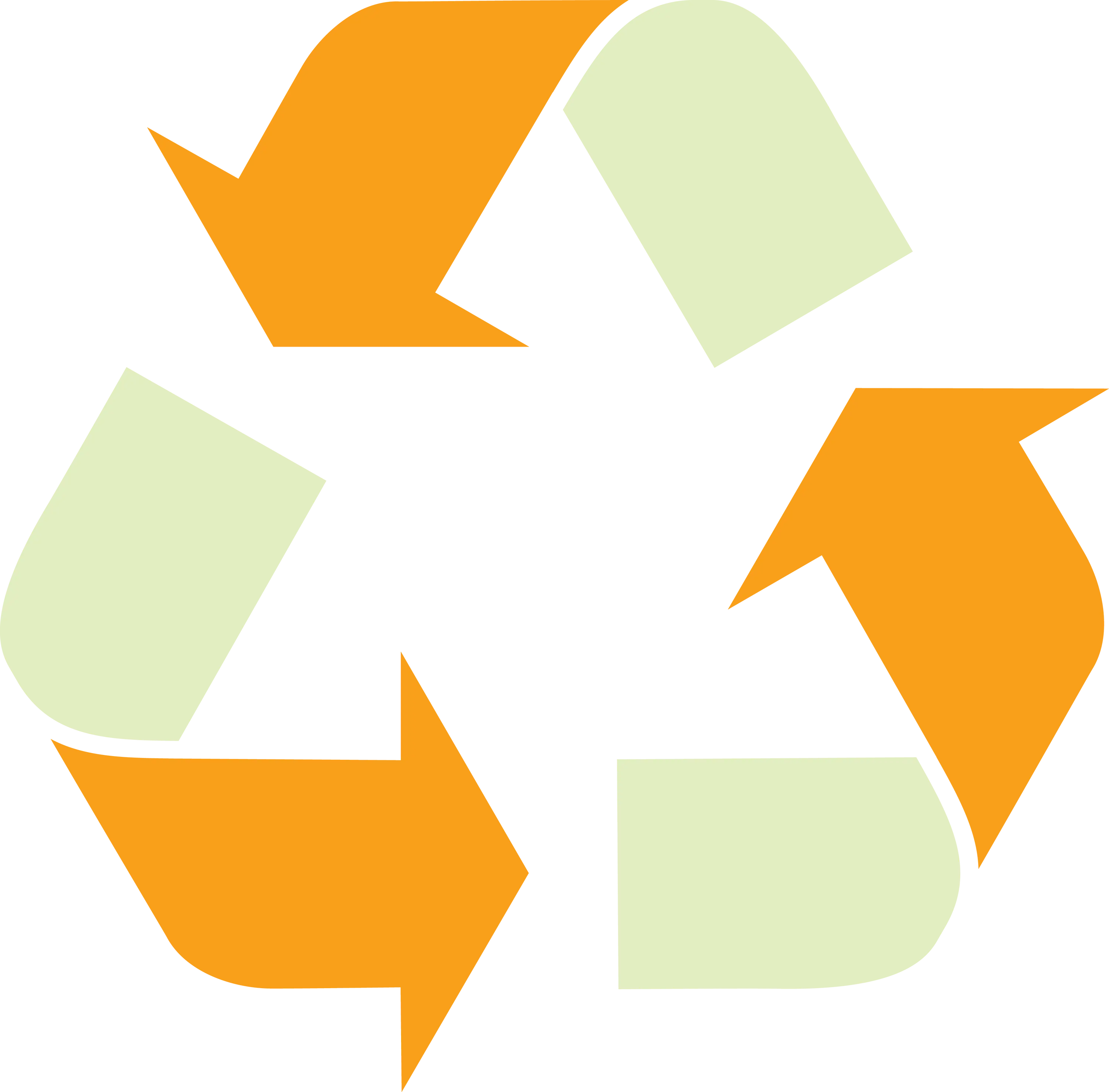 Orange Recycling Symbol for Eco Advocacy