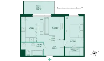 Apartment Floor Plan Illustration