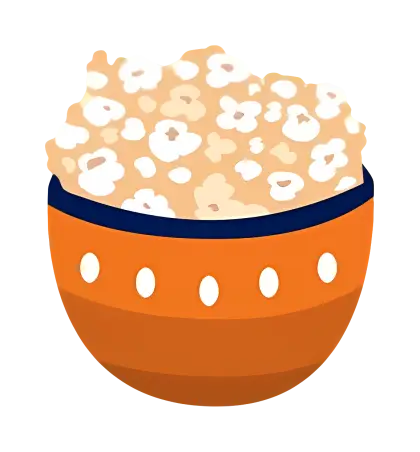 Popcorn in Orange Bowl