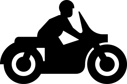 Silhouette of Motorcycle Rider