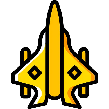 Yellow Jet Cartoon Illustration