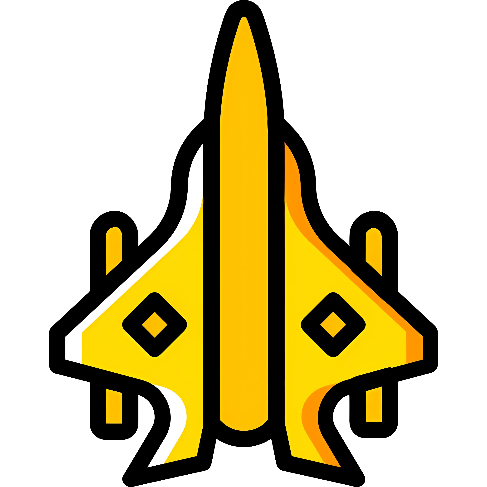 Yellow Jet Cartoon Illustration