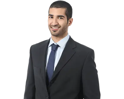 Man in Business Suit Smiling Professionally