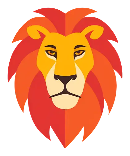 Majestic Lion Head in Bold Colors