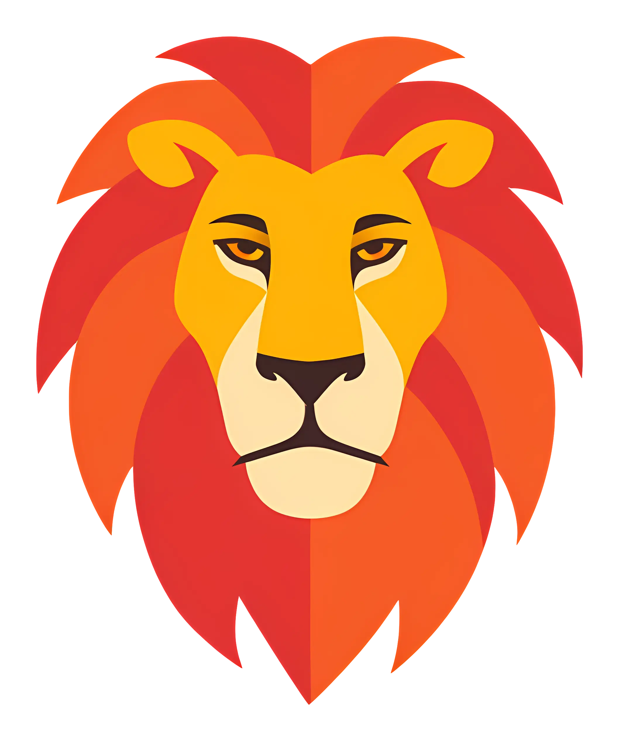 Majestic Lion Head in Bold Colors