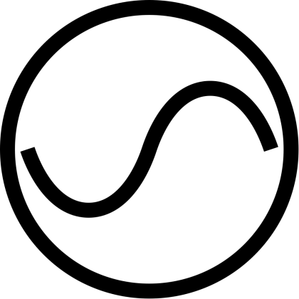 Black Sine Wave Logo Design