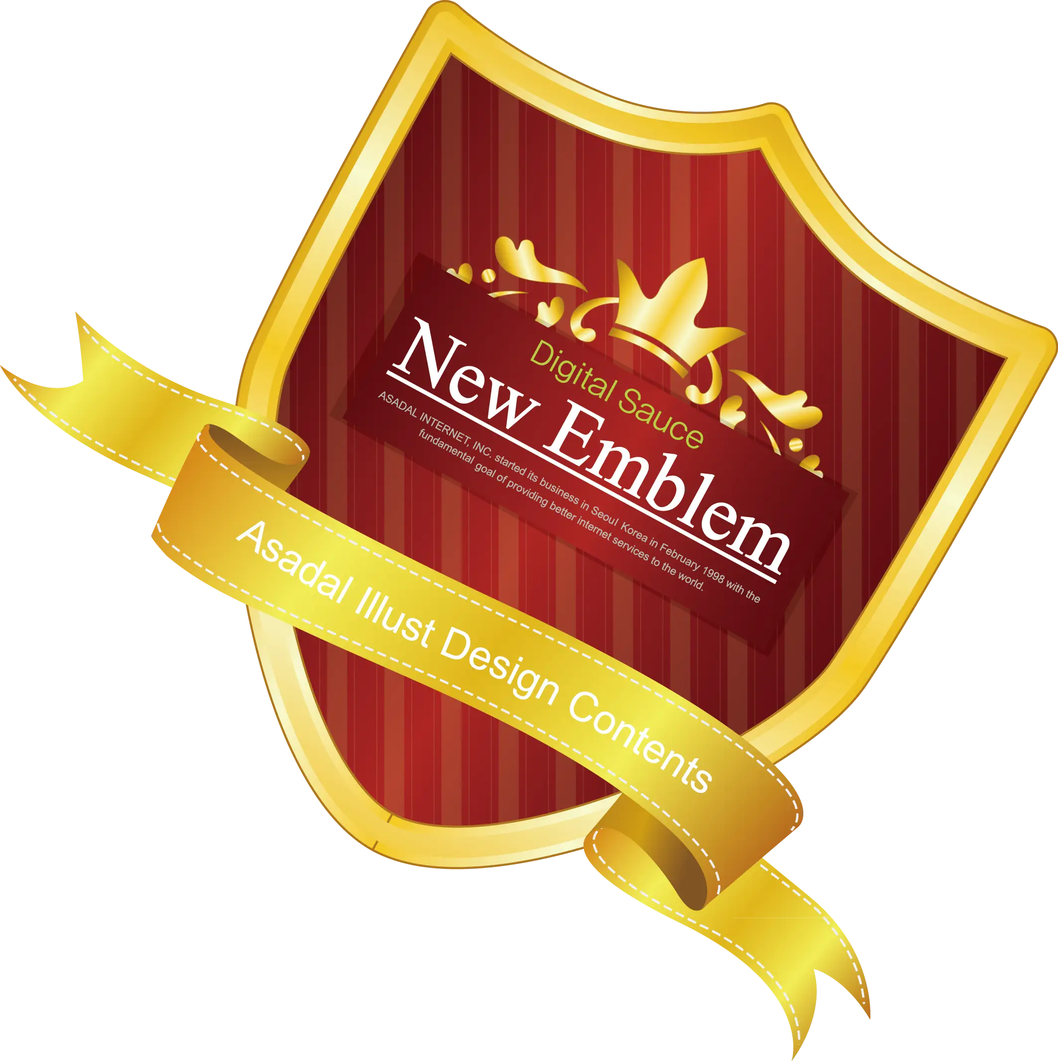 New Emblem Design with Gold and Red