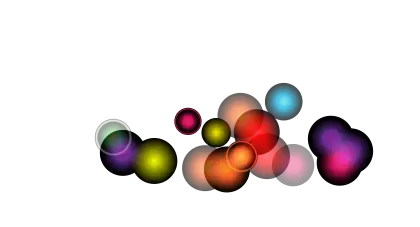Colorful Glowing Bubbles Floating Abstractly
