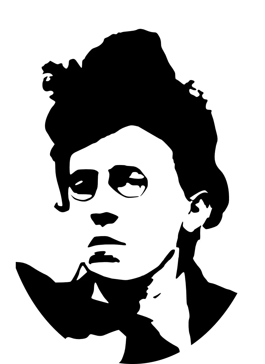 Black and White Portrait Silhouette