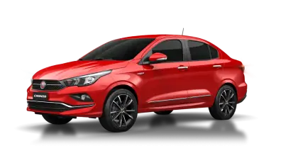 Red Fiat Sedan Car
