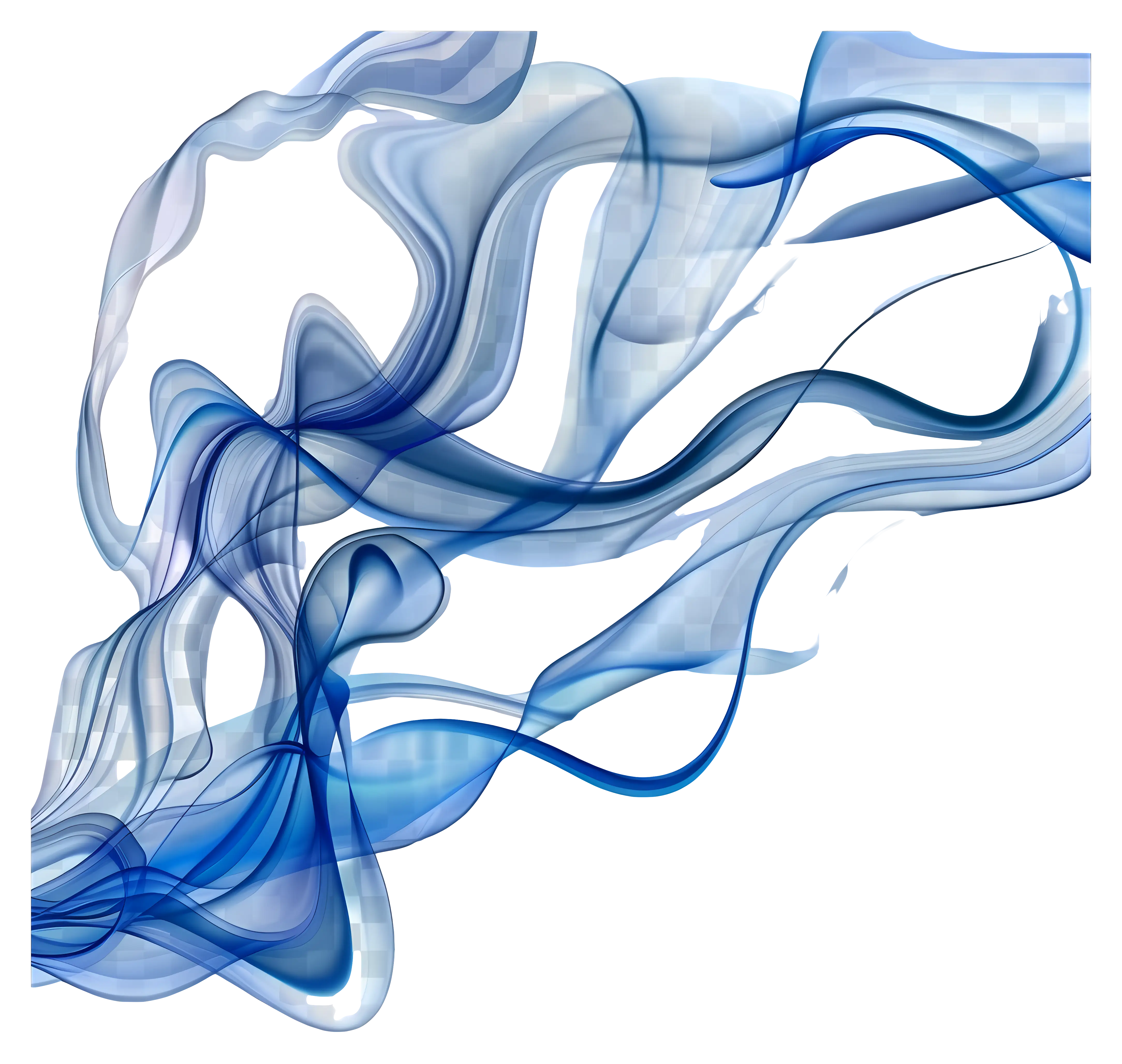 Blue Abstract Smoke Design