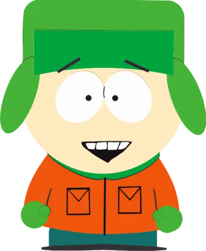Cartoon Character with Orange Jacket and Green Hat