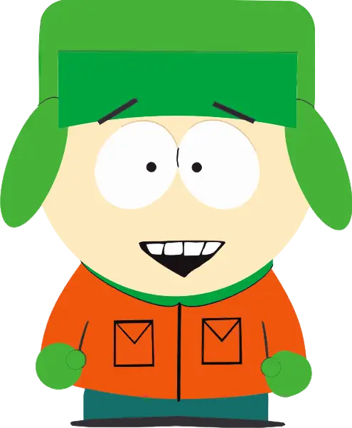 Cartoon Character with Orange Jacket and Green Hat