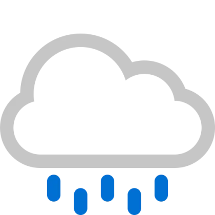 Cloud with Rain Droplets Weather Icon