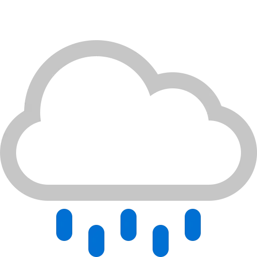 Cloud with Rain Droplets Weather Icon