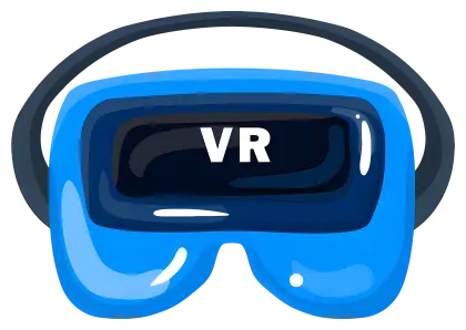 Blue VR Headset Illustration