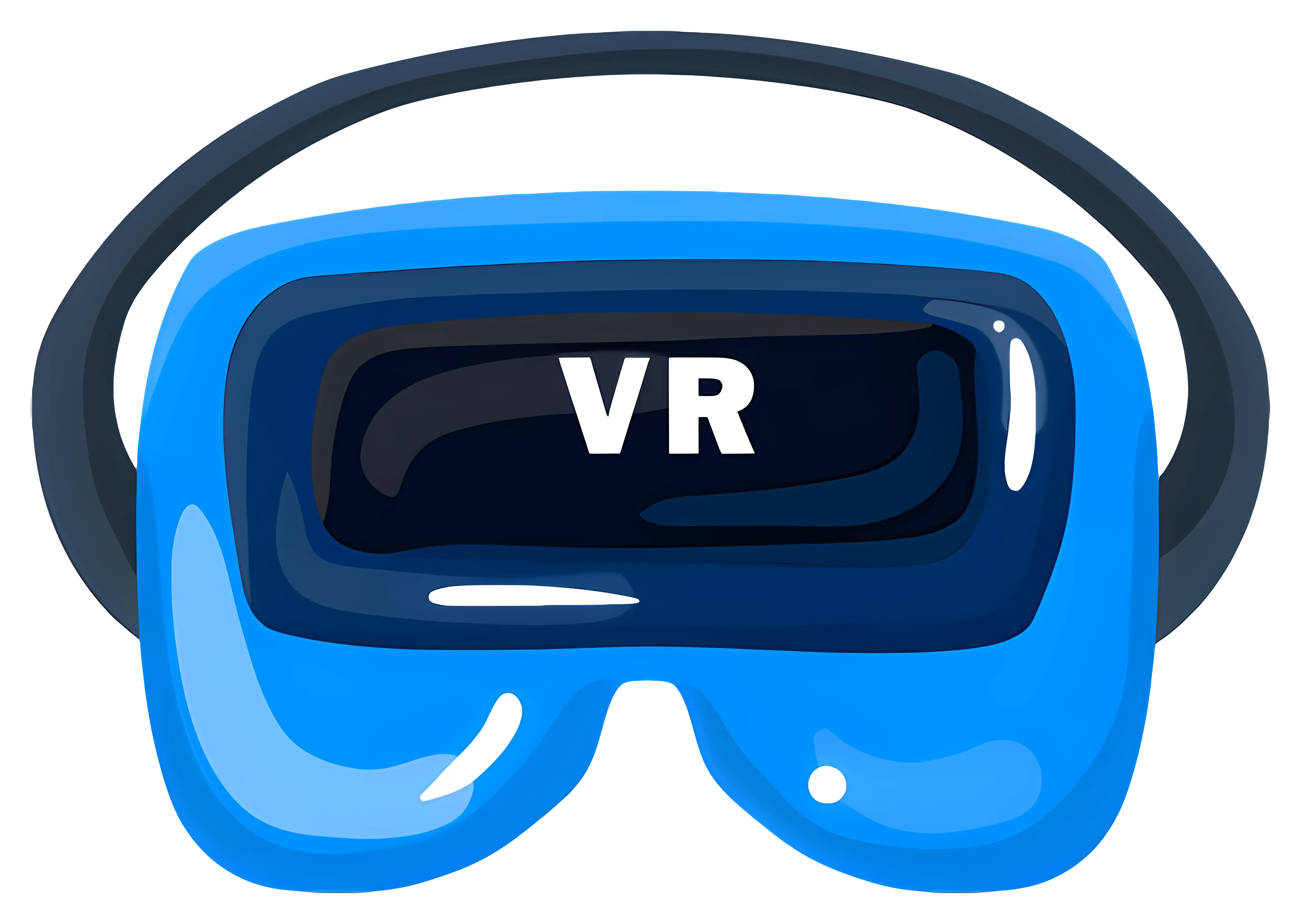 Blue VR Headset Illustration