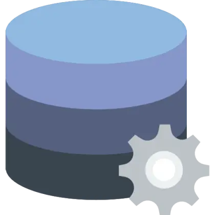 Database Icon with Gear