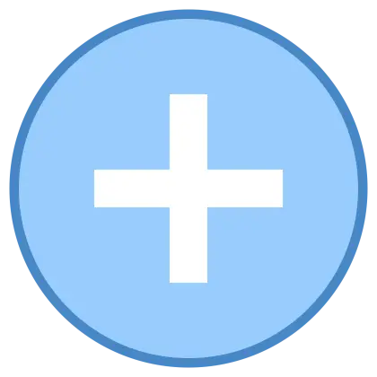 Blue Plus Sign Symbol