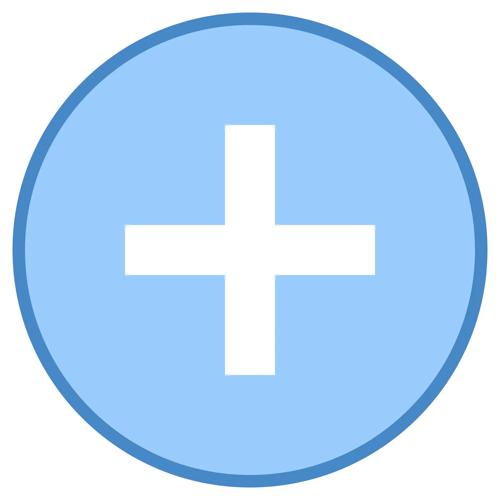 Blue Plus Sign Symbol
