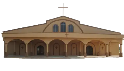 Large Church Building with Cross