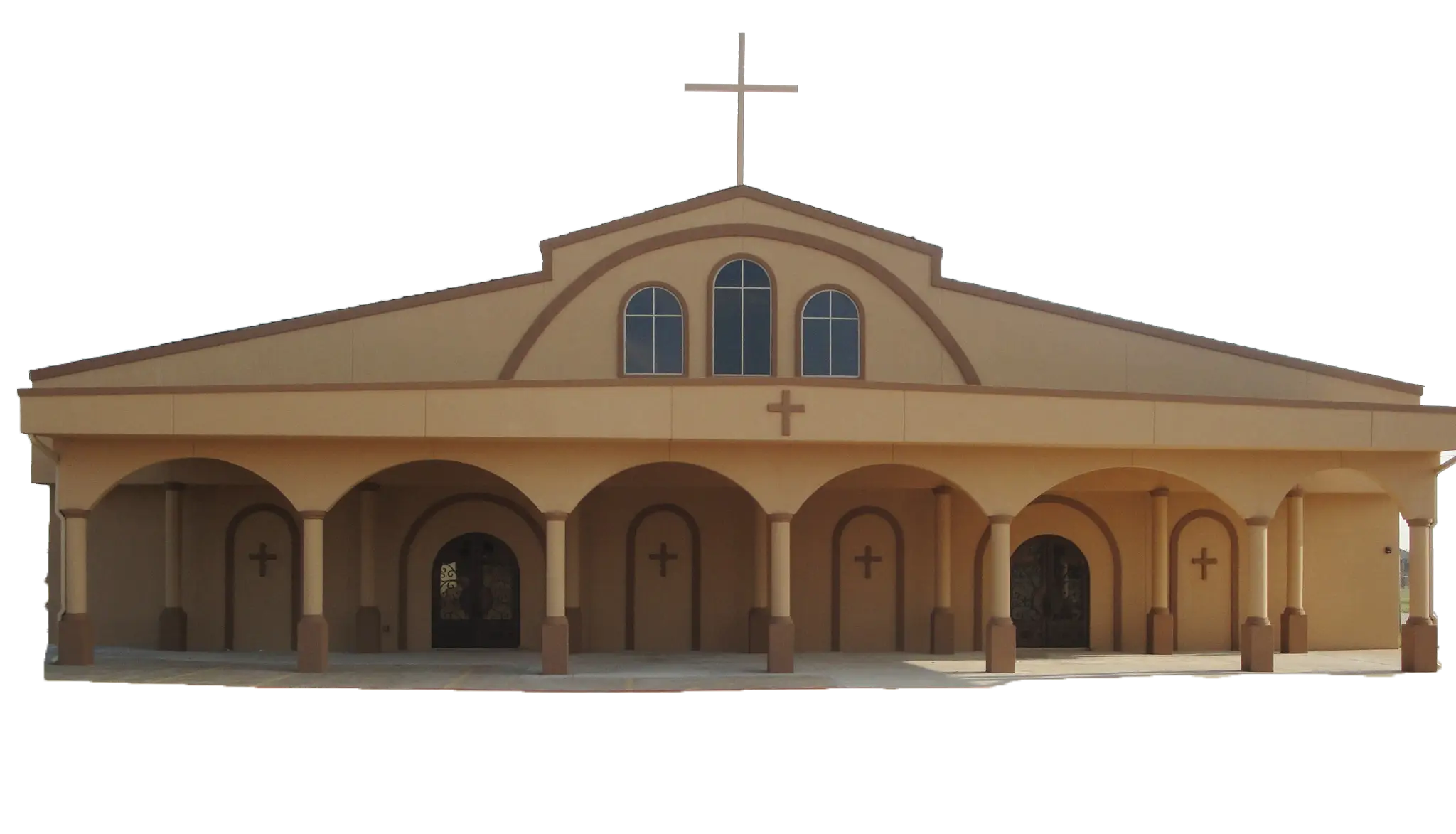 Large Church Building with Cross