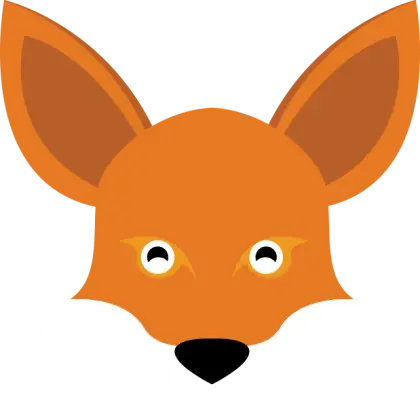 Cartoon Fox Face Illustration