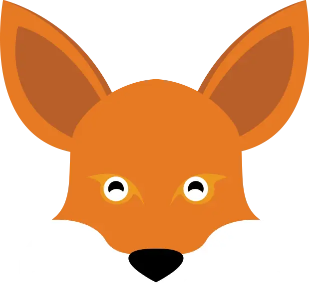 Cartoon Fox Face Illustration