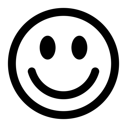 Black and White Smiley Face Icon