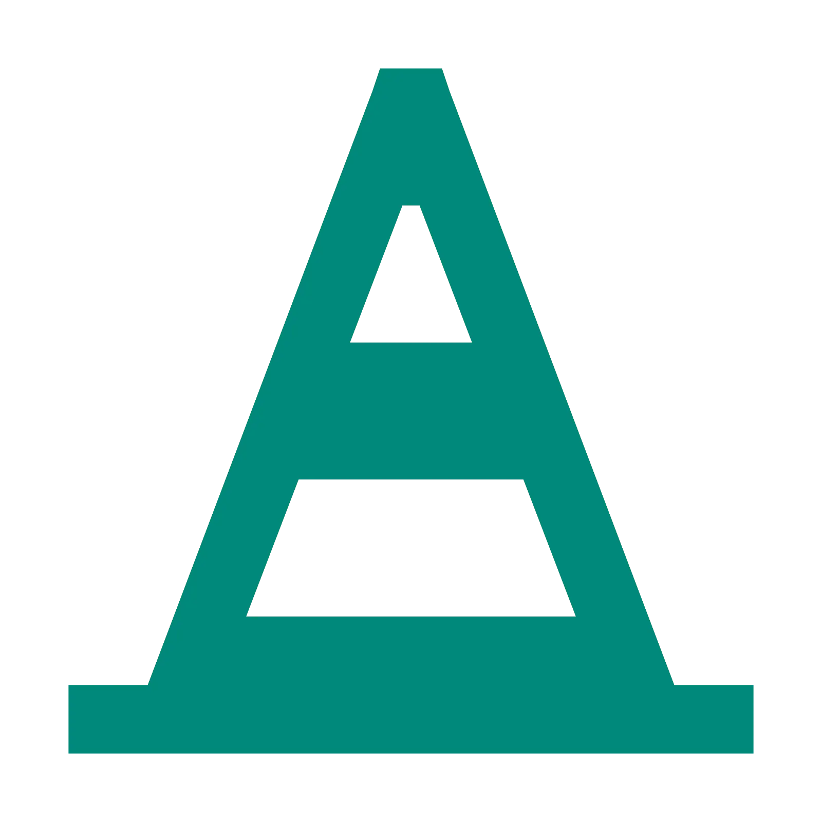 Stylized Green Letter A Symbol