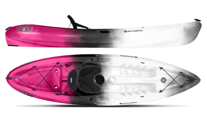 Pink and White Recreational Kayak