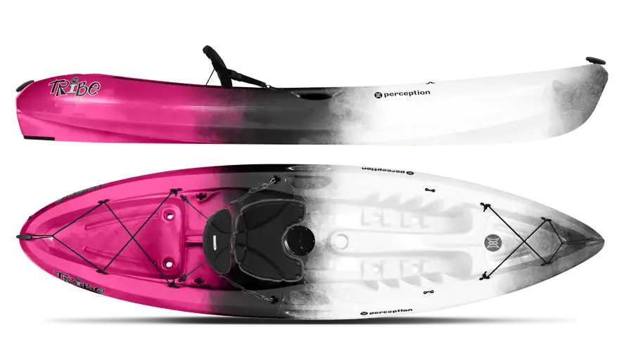 Pink and White Recreational Kayak