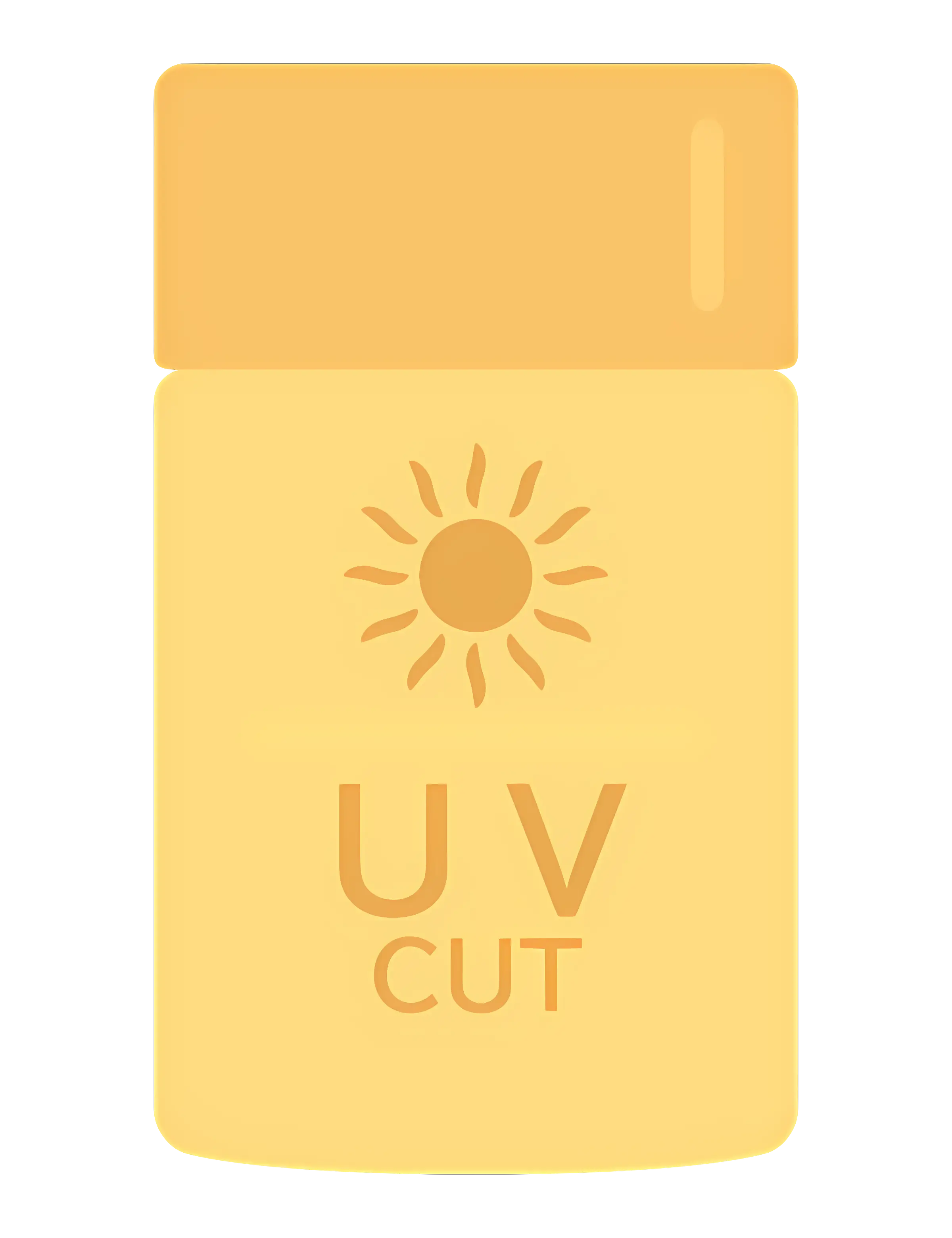 Yellow Sunscreen Bottle