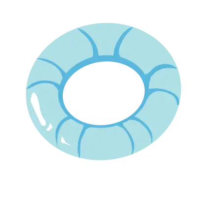 Blue Lifebuoy Illustration