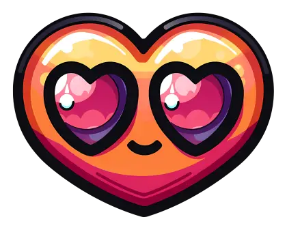 Heart Emoji with Love Eyes