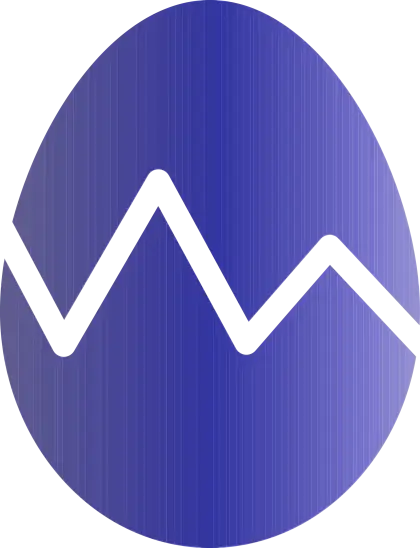Blue Cracked Egg Design