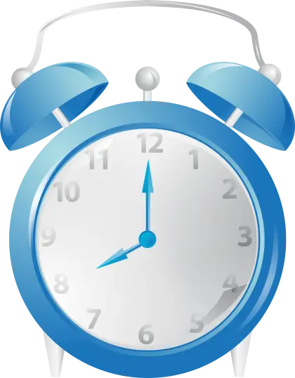 Blue Classic Alarm Clock