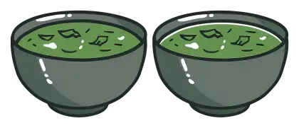 Two Bowls of Green Soup