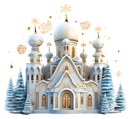 Snowy Castle Illustration