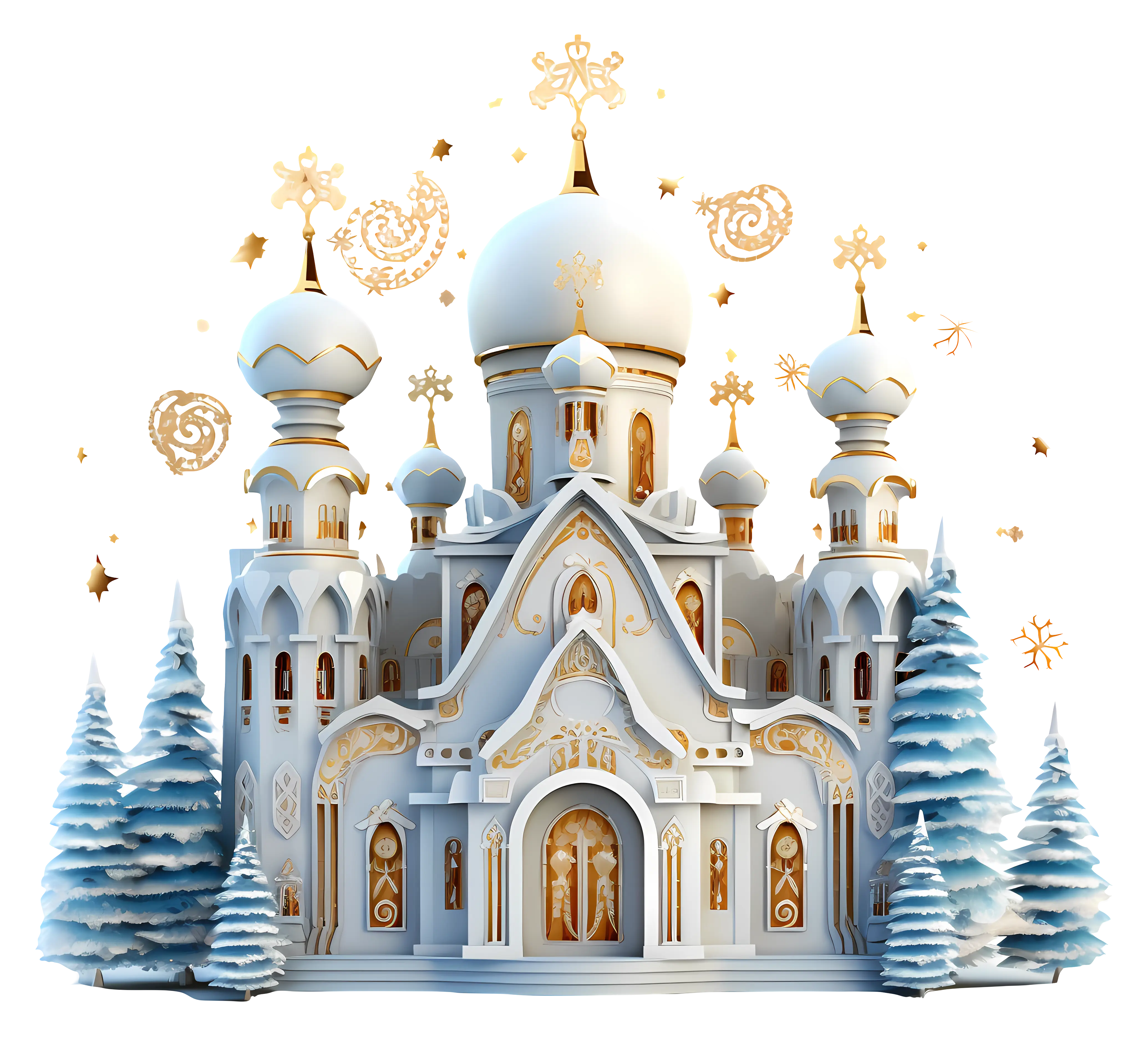 Snowy Castle Illustration