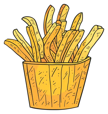 Box of Crispy Golden French Fries