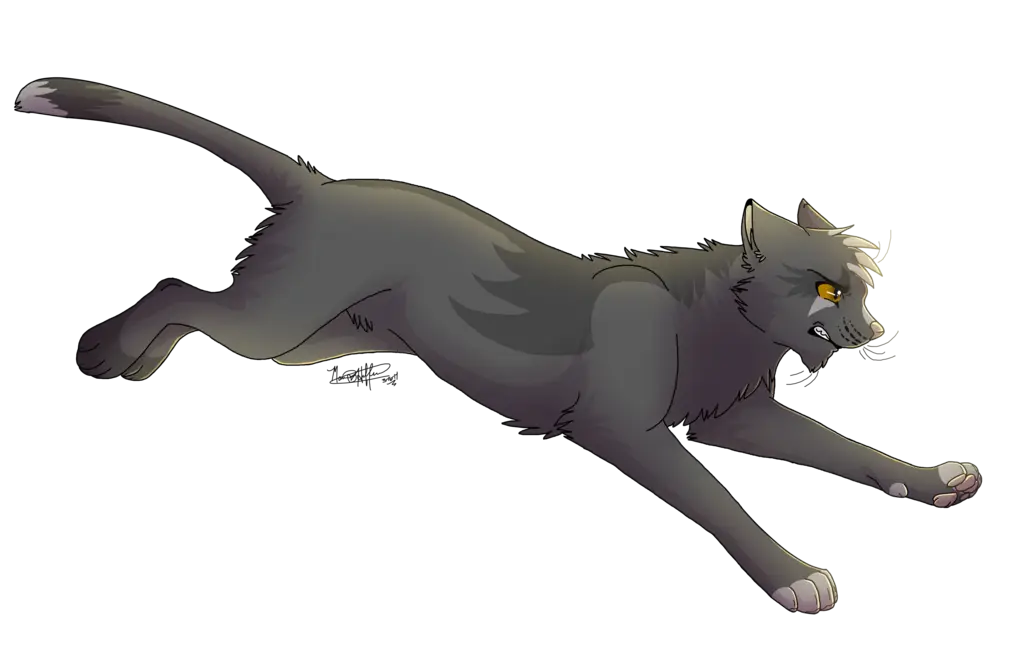 Running Wolf Cartoon Illustration
